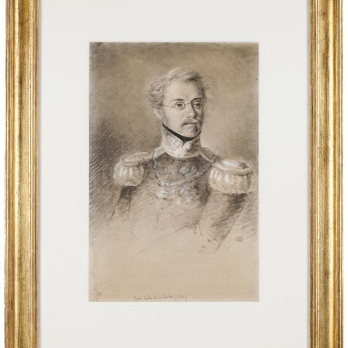 DOMINGOS SEQUEIRA (1768-1837) João Carlos de Saldanha（Saldanha第一公爵）的肖像
纸上炭笔和粉笔画
&hellip;