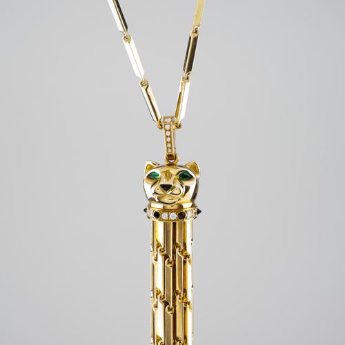 Null Ein bedeutendes Collier von Cartier
Gold 750/1000 "Panther" Kollektion

Bes&hellip;