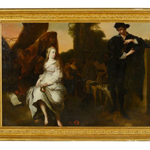 Null 荷兰学校，18世纪
"普雷齐奥萨和唐璜的会面"
布面油画 

120x170厘米
