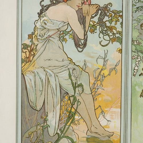 MUCHA Alphonse Alphonse Mucha (1860-1939)
"Les Saisons"
Variante 3

Lithographie&hellip;