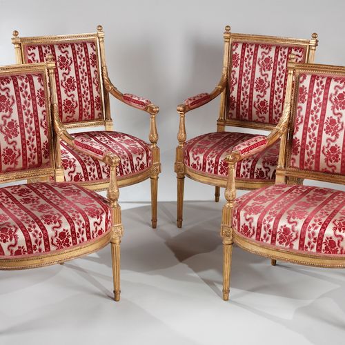 Henri Jacob Suite De Quatre Fauteuils Estampillés d'Henri Jacob Provenant Du Com&hellip;