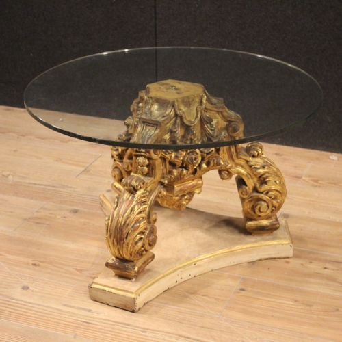 Null Table basse ronde italienne du 20ème siècle. Meuble composé de deux élément&hellip;