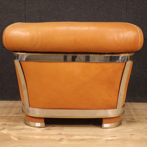 Null Fauteuil en cuir de design italien des années 70/80. Meuble de ligne fabule&hellip;