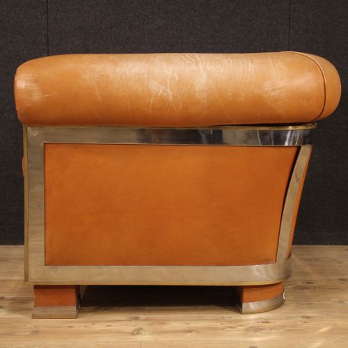 Null Fauteuil en cuir de design italien des années 70/80. Meuble de ligne fabule&hellip;