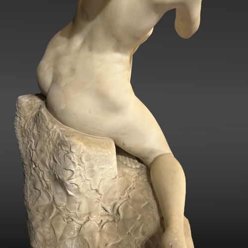 Charles H. Delanglade (1870 - 1952) Importante sculpture en marbre blanc représe&hellip;