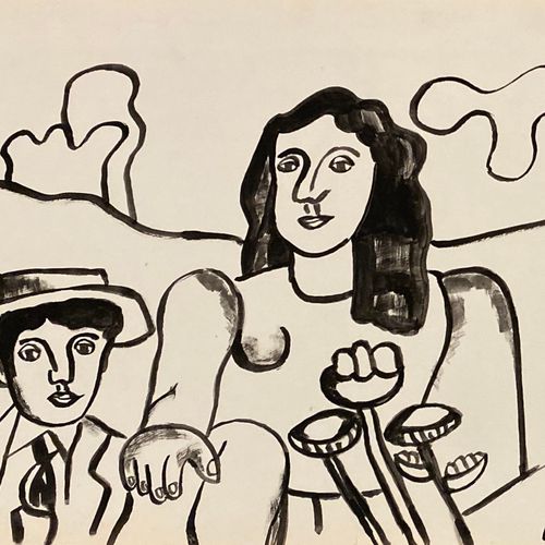 Fernand Léger "Etude pour la partie de campagne"
Encre de Chine sur papier
Monog&hellip;