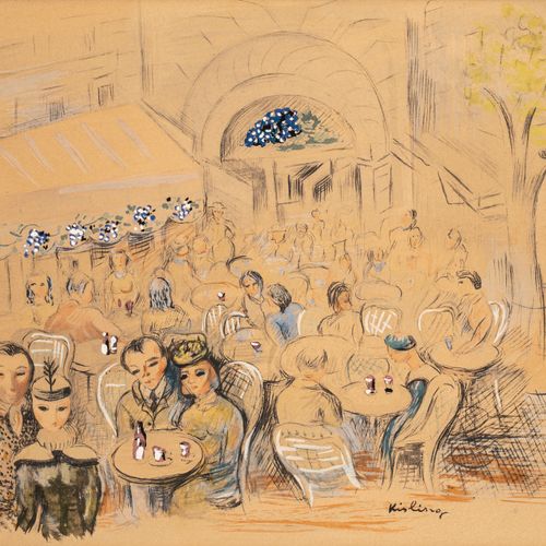 Moise Kisling "Scène de café"
Dessin, crayon et rehaut de blanc
1949
28 x 38 cm
&hellip;