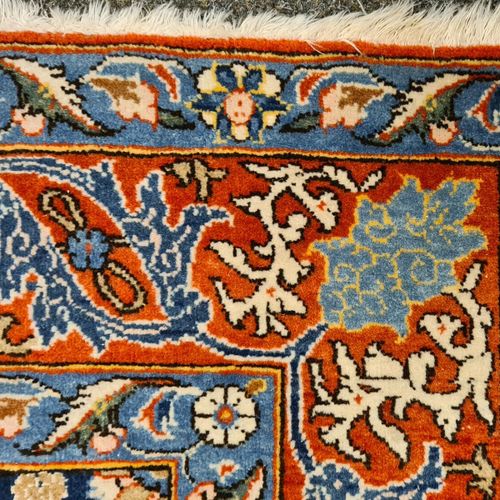 Null 地毯，羊绒，波斯图案，蓝色，约134 x 198厘米