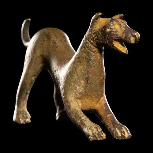 Null Ancient Bronze figure of a romping dog, Roman Empire, circa 1st Century B.C&hellip;