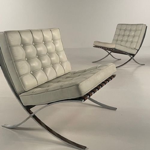Ludwig Mies Van Der Rohe Ludwig Mies Van Der Rohe (1886-1969), Paire de fauteuil&hellip;
