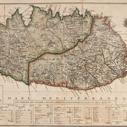 Gebauer, Johan Justus Carta dell'Isola di Corsica. Erschienen bei Halle, 1773, i&hellip;