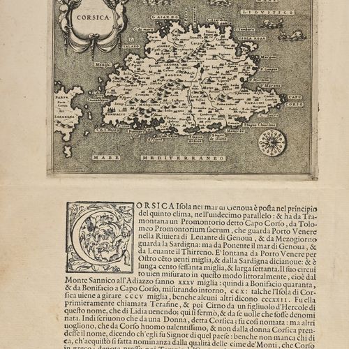 Porcacchi / Porro Girolamo Corsica. Probabilmente stampato nel 1572. 10 x 14 cm.&hellip;