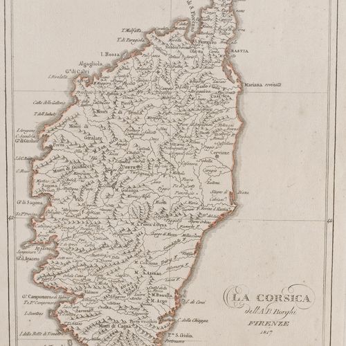 Borghi, A. B La Corsica. Firenze, 1817. 30 x 22,5, watercoloured borders