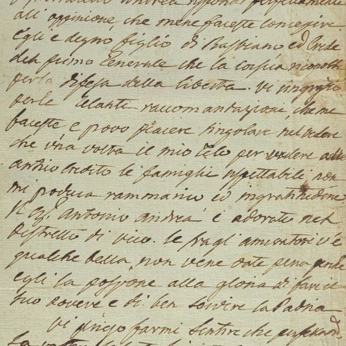 Paoli, Pascal, général de la nation corse (1725-1807).- L. S. Alla cittadina Cia&hellip;