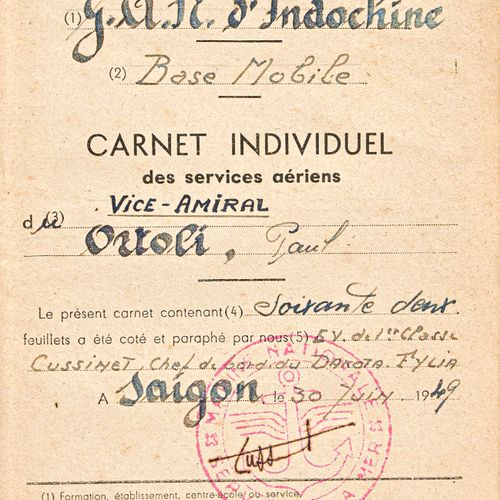 France Carnet de vol du vice Amiral Ortoli en Indochine 

Etabli à partir de 194&hellip;
