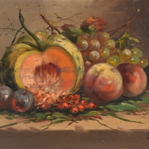 Null DUBOIS (XIXe siècle)

Paire de natures mortes, l'une de melon, pêches et gr&hellip;