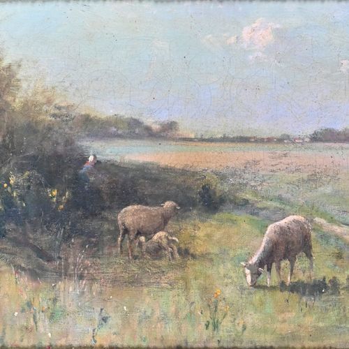 Null Edwin Sherwood CALVERT (1844-1898)

Paysage aux moutons

Huile sur toile, s&hellip;