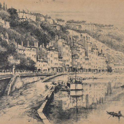 Null DREVET Joannès (1854-1940) 

Vues de Lyon comprenant : la rive droite de la&hellip;