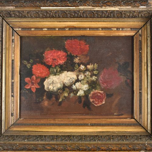 Null Nature morte aux fleurs rouges et blanchess=

Huile sur panneau dans un cad&hellip;