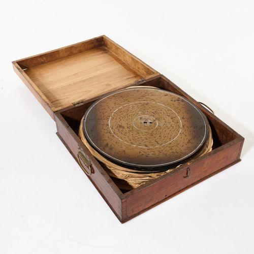 Null Carillon a disco, XIX secolo, in cassa di legno, con uccelli canori - intar&hellip;