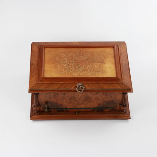 Null Carillon a disco, XIX secolo, in cassa di legno, con uccelli canori - intar&hellip;