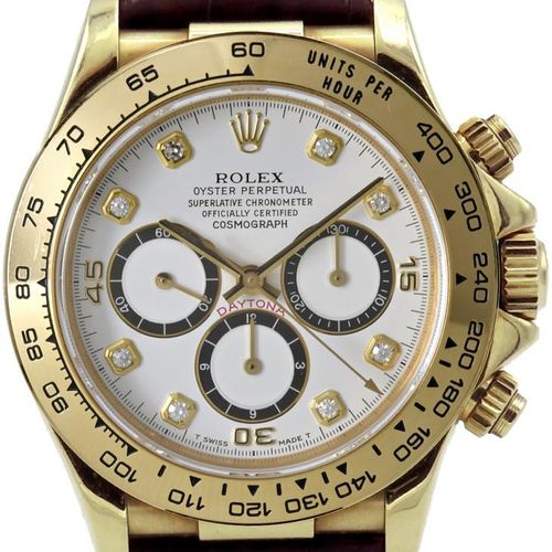 Watches ROLEX Daytona - Cadran diamant - Référence 16518. Numéro de série N2XXXX&hellip;