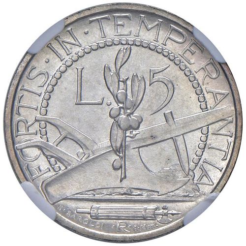 Foreign coins SAN MARINO Ancienne monnaie (1864-1938) 5 Lires 1938 Proof - AG R &hellip;