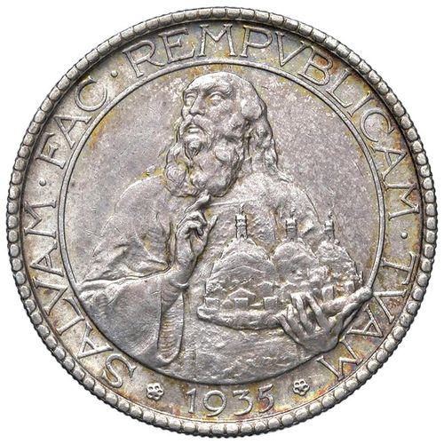 Foreign coins SAN MARINO Monnaie ancienne (1864-1938) 20 Lira 1935 - Gig. 5 AG S&hellip;