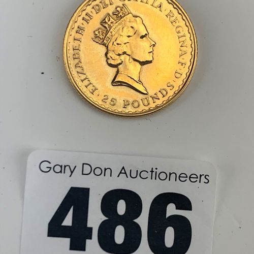 Null Estuche de 1/4 oz moneda de oro Britannia (£25) 1987 con 2 x 50 ml Famous G&hellip;