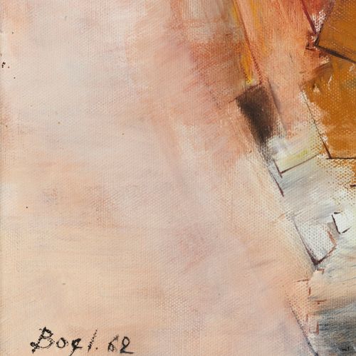 Maurice BOEL (1913 1998) Composition abstraite , 1962 Acrylique sur toile Signé &hellip;