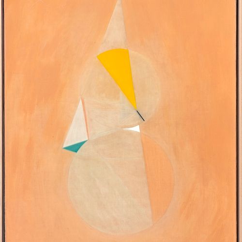 Gaston BERTRAND (1910 1994) Exposition d’un triangle rectangle , 1958 Huile sur &hellip;