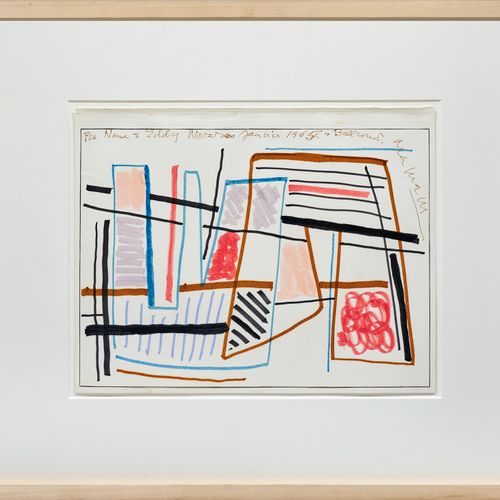 Alberto Magnelli "Composition", 1965, Filzstift auf Papier, 37 x 27 cm