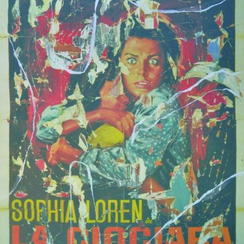 ROTELLA Mimmo (1918-2006) SOPHIA LOREN Lithographie hors commerce 3/10 80x67cm D&hellip;