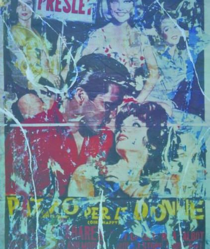 ROTELLA Mimmo (1918-2006) ELVIS PRESLEY Lithographie hors commerce 3/10 95x66cm &hellip;