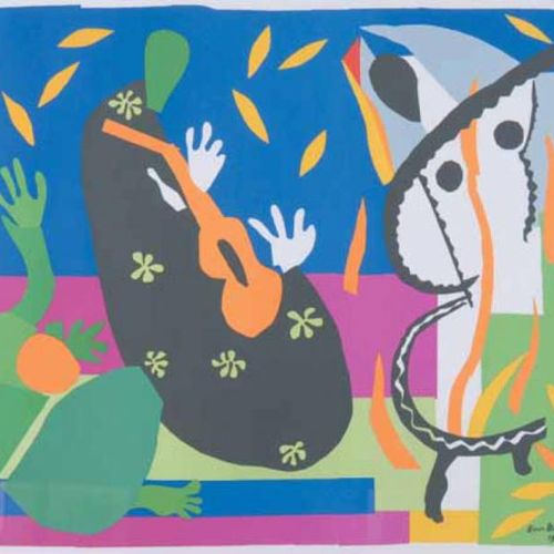 MATISSE Henri (1869 - 1954) LA TRISTESSE DU ROI (1952). Sérigraphie. H: 59 cm x &hellip;