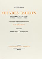 Null 1949. LIVRE : (BIBLIOPHILIE-SICALYPTIQUE). PIRON, ALEXIS : OEUVRES BADINES &hellip;