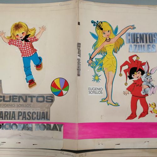 Null 1960 ca. ORIGINAL ARTÍSTICO: PASCUAL, MARÍA: LOTE DE PORTADAS ORIGINALES. P&hellip;