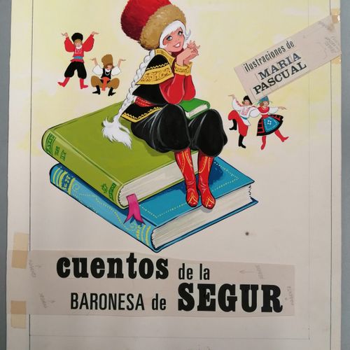 Null 1960年左右，艺术家的原作：帕斯卡尔，玛丽亚： 原版封面一盒。Cuentosde la baronesa de Segur、Cuentos de A&hellip;