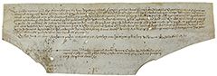 Null 1486.手稿：（parchment-sant genís de palafolls）。公证文件提到了Sancti Genesy de Palafol&hellip;