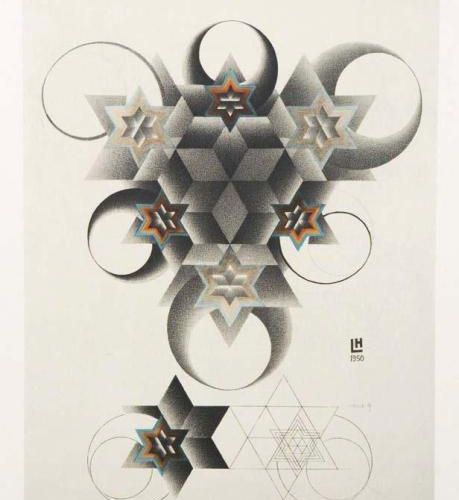 Marcel LEMPEREUR-HAUT (1898-1986) «Composition» Lithographie. Datée et signée 19&hellip;