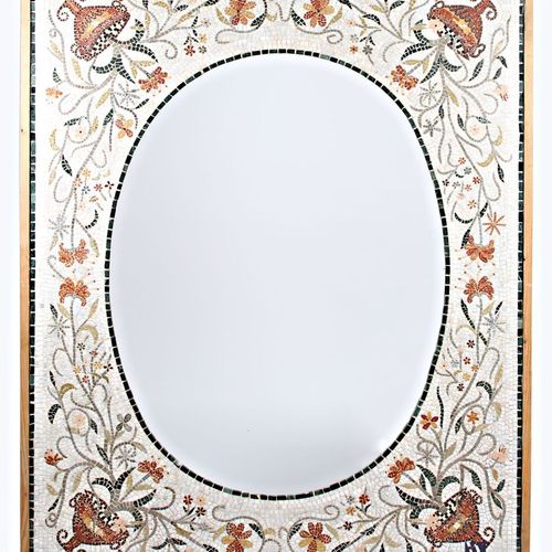 Null Important encadrement de miroir de forme rectangulaire à vue ovale composé &hellip;