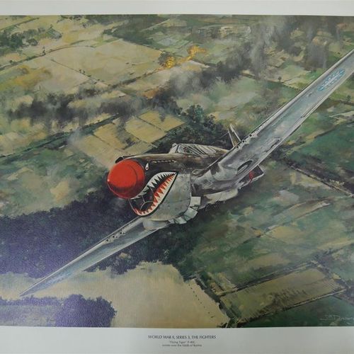 Null Ensemble de 17 affiches représentant des chasseurs ou bombardiers allées ou&hellip;