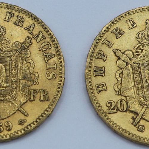 Null 2 Monnaies 20 Francs OR. Napoléon III.

1869 BB.

Poids : 6,44grs.



Estim&hellip;