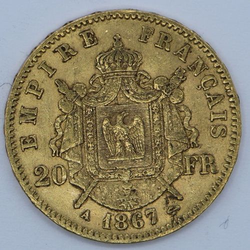 Null 1 Monnaie 20 Francs OR. Napoléon III.

1867 A.

Poids : 6,44grs.



Estimat&hellip;