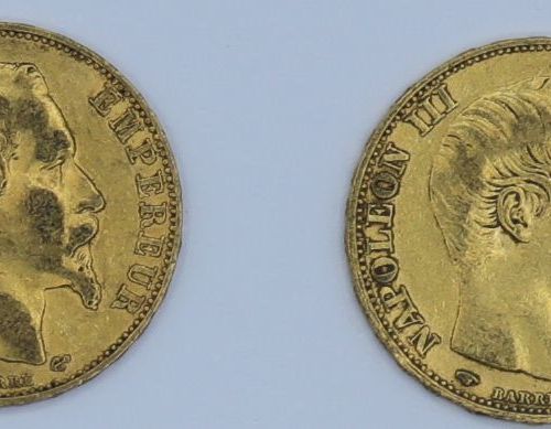 Null 2 Monnaies 20 Francs OR. Napoléon III.

1858 A.

Poids : 12,80grs



Estima&hellip;