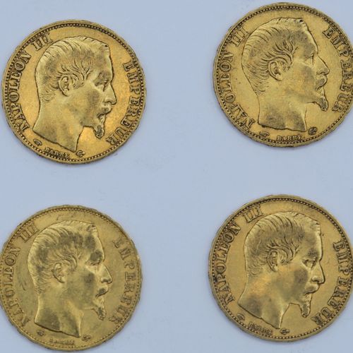 Null 4 Monnaies 20 Francs OR. Napoléon III.

1856 A.

Poids : 25,71grs



Estima&hellip;
