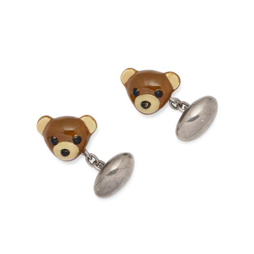 PAIO DI GEMELLI IN ARGENTO E SMALTO Made like teddy bears in enamel punch 925
To&hellip;