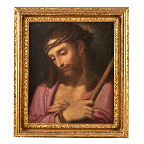 PITTORE TOSCANO DEL XVII SECOLO Ecce Homo
Huile sur toile, 48,5X41 cm