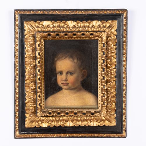 PITTORE DEL XVII SECOLO Portrait d'un jeune garçon
Huile sur toile, 30X24 cm