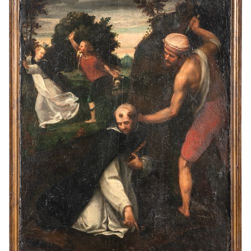 PITTORE LOMBARDO DEL XVII SECOLO Martyre de Saint Pierre de Vérone
Huile sur pan&hellip;